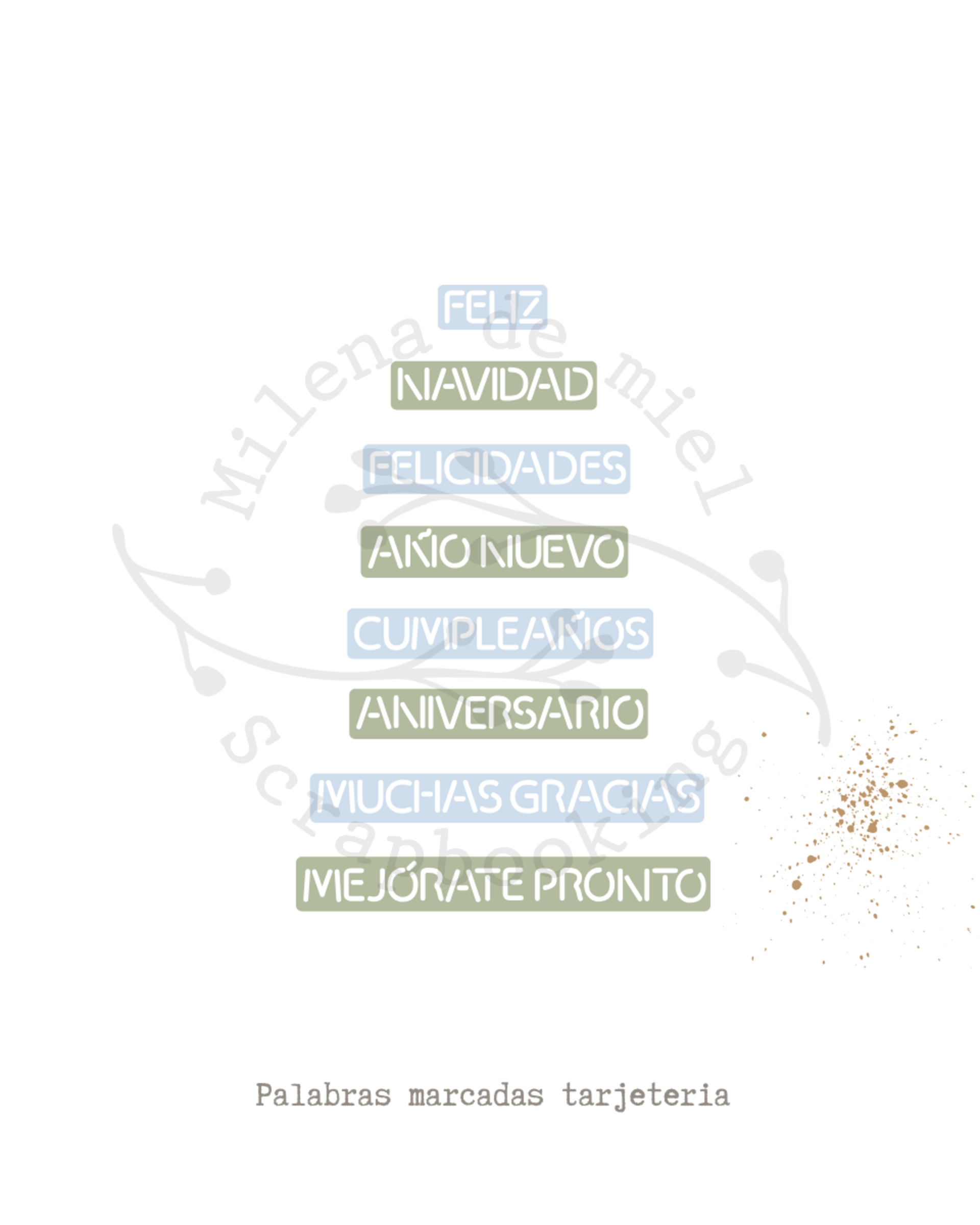 TROQUEL PALABRAS MARCADAS - Tarjeteria - 1