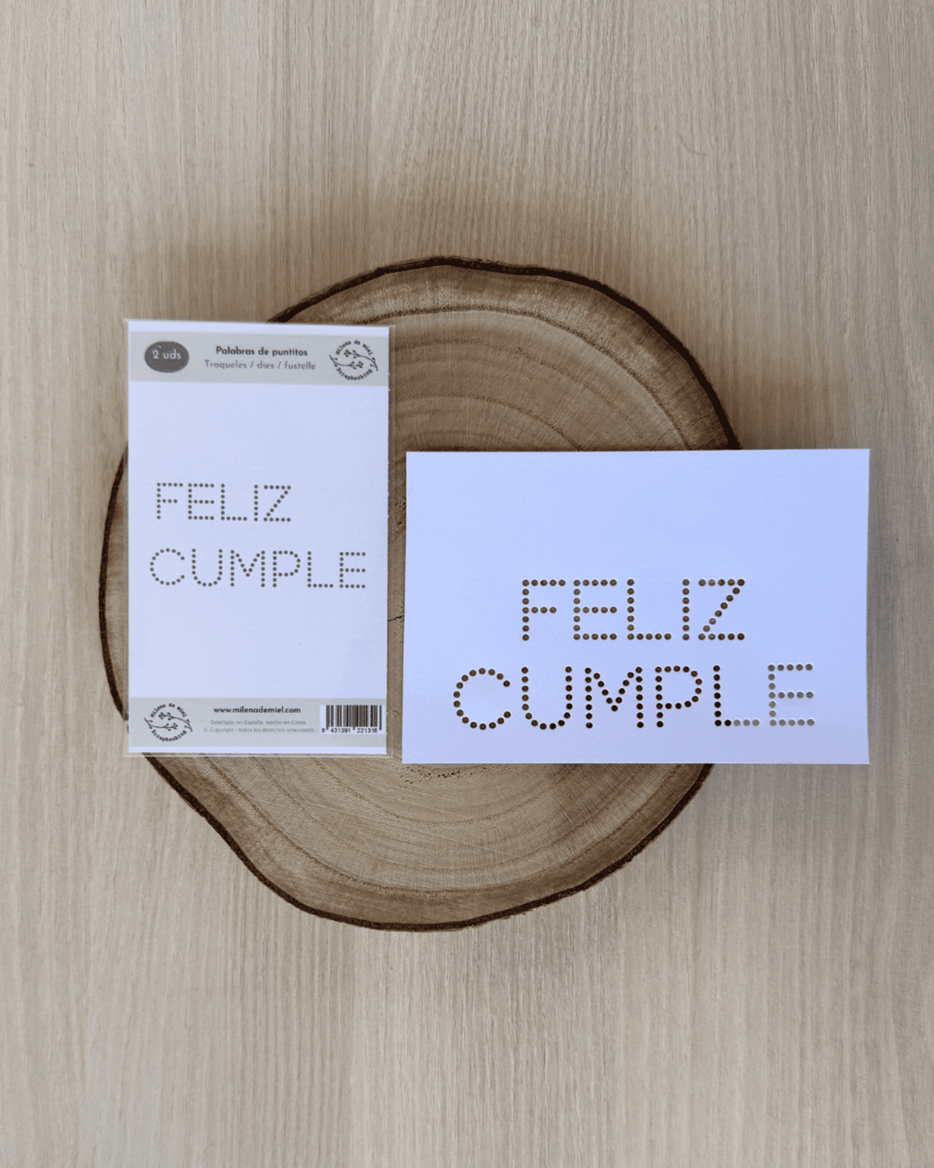 Troquel palabras puntos - Feliz - 2