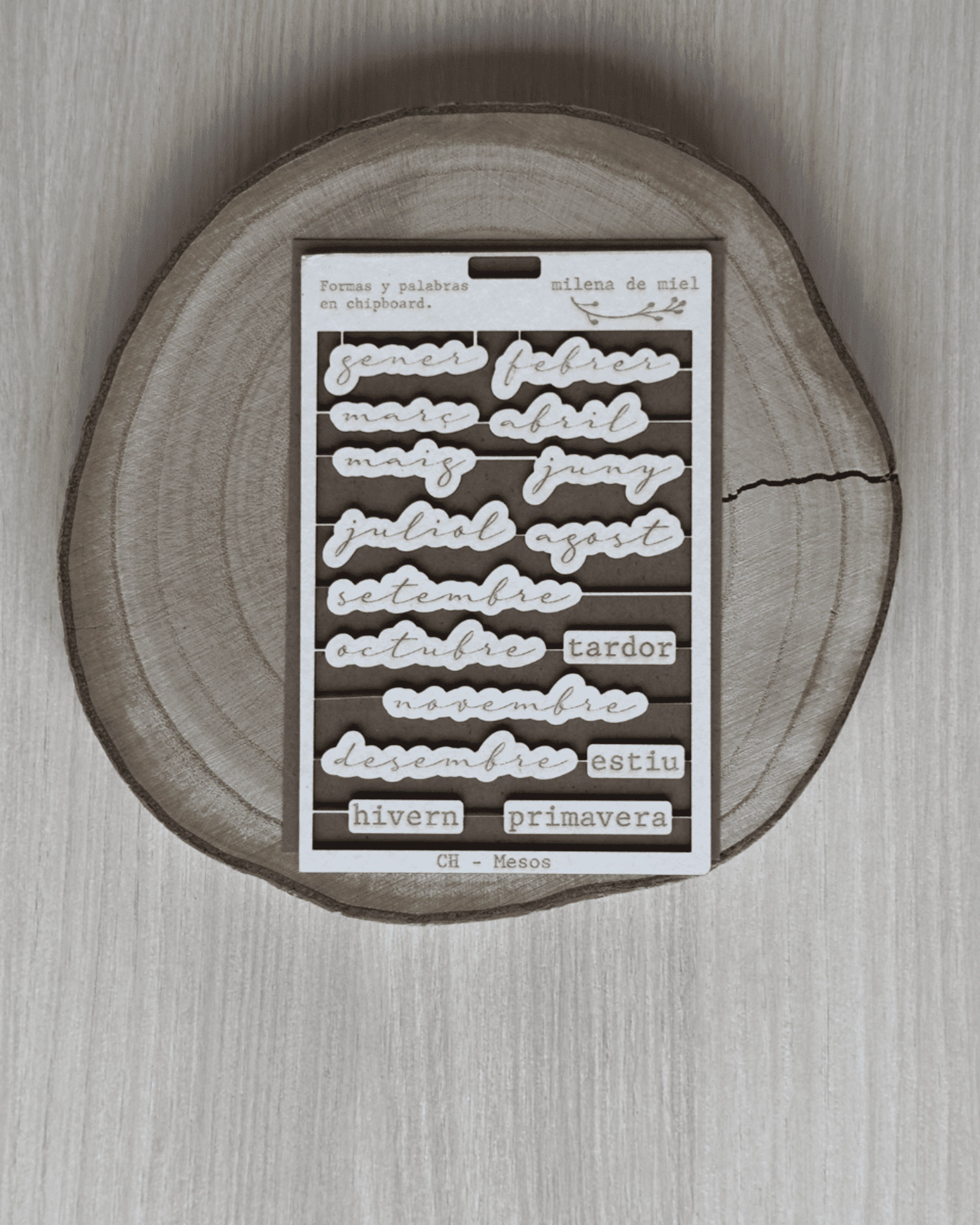 Chipboard Meses - 2